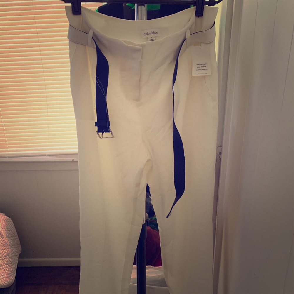 New Calvin Klein high waisted trousers with belt